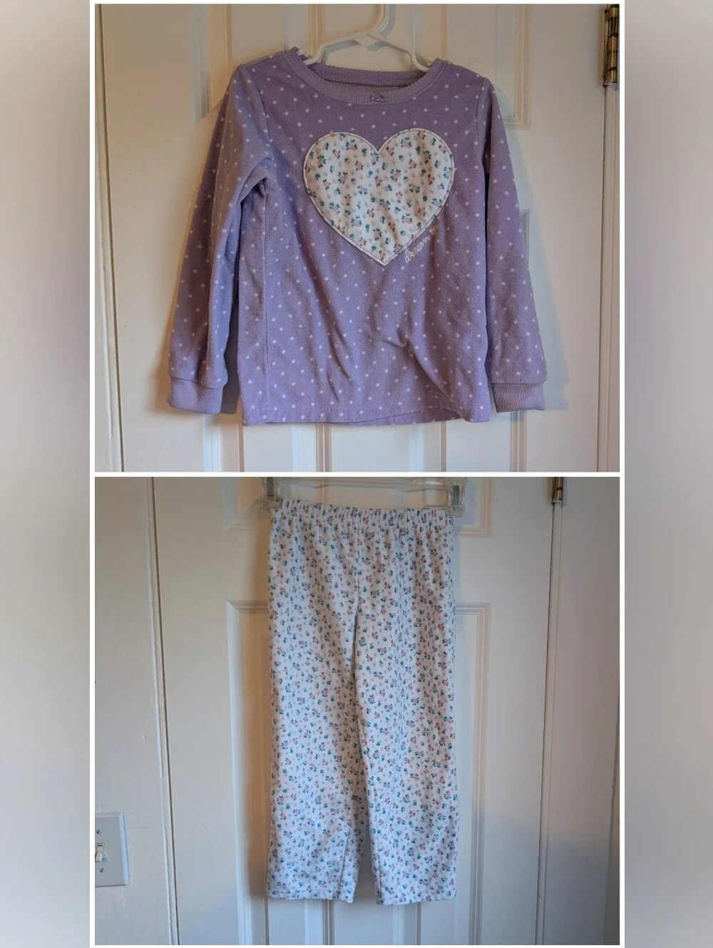 Carter's Size 5 / 5A Fleece Pajamas Girls